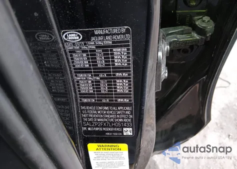 2020 Land Rover Range Rover Evoque Se z USA, uszkodzony, nr VIN SALZP2FX7LH051433